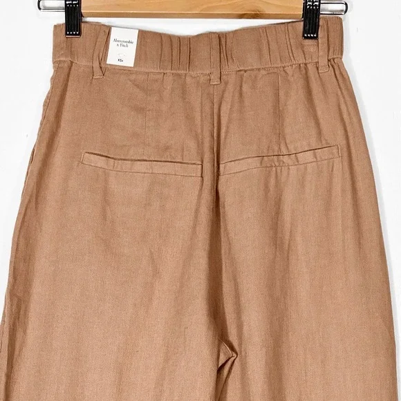Abercrombie NEW Linen-Blend Sloane Wide Leg Pants Womens XS Reg Quiet Luxury - Picture 5 of 9